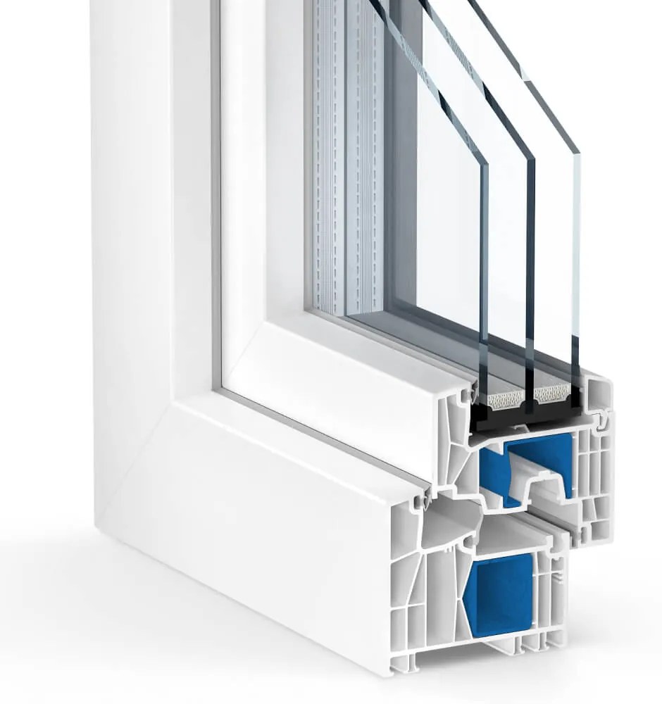 Finestra PVC Kömmerling 88 MD, bianco RAL 9016, 500 x 500 mm, vetri fissi, configurazione individuale
