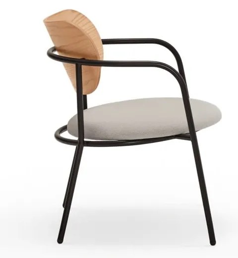 Sedia da pranzo grigia in rovere Eclipse - Teulat