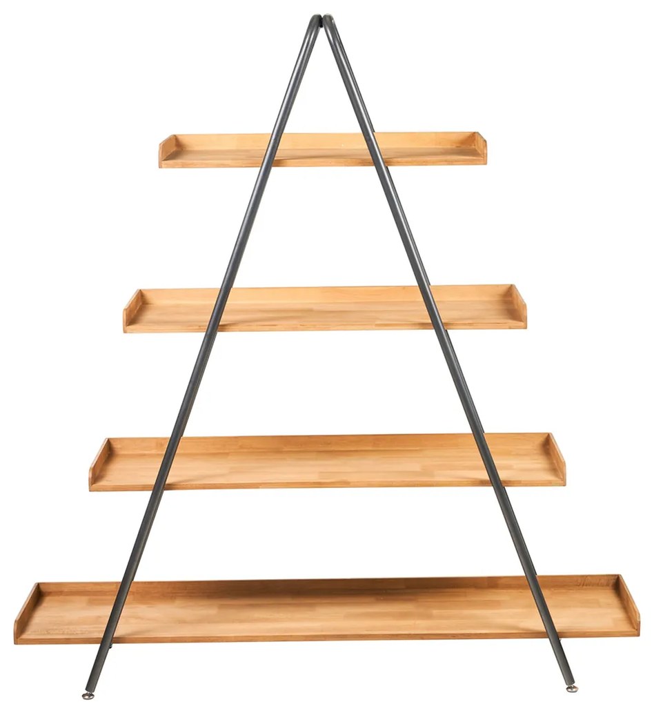 Scaffale piramide 4 ripiani di design 160x170x40 cm