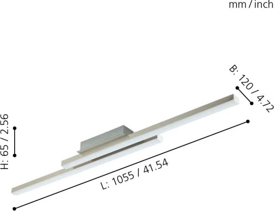 Eglo 55971 - Plafoniera LED RGBW dimmerabile FRAIOLI-Z LED/34W/230V cromo satinato + telecomando