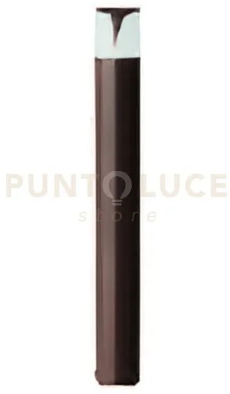 Ges2012- paletto h.80cm 1 luce attacco e27  ip44 in alluminio marrone