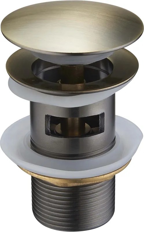 Mexen tappo clic-clac rotondo con troppopieno, ottone antico - 79920-40