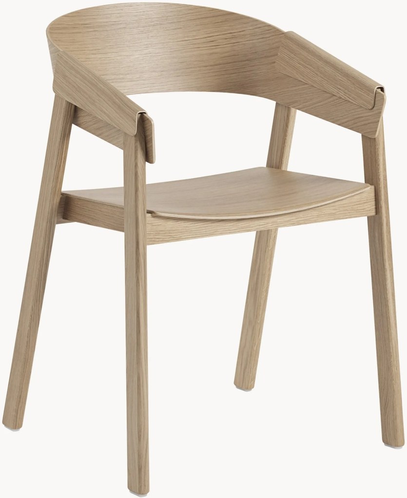 Sedia da pranzo in legno con braccioli Cover