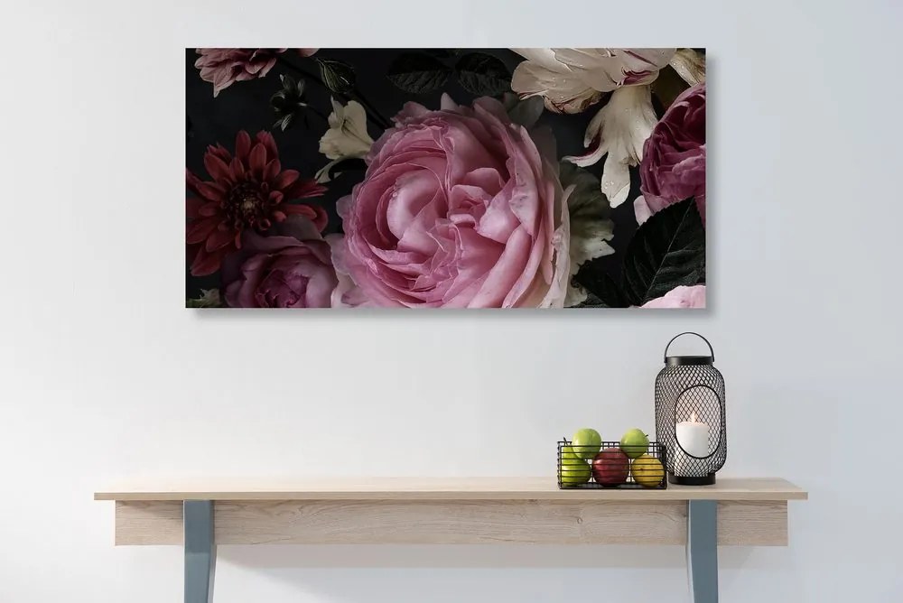 Stampa su tela – Bouquet di fiori in dettaglio