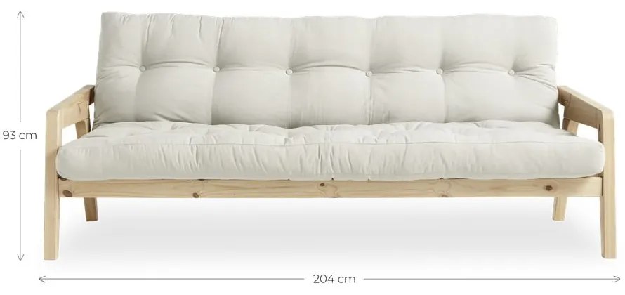 Divano letto bianco/beige 204 cm Grab - Karup Design