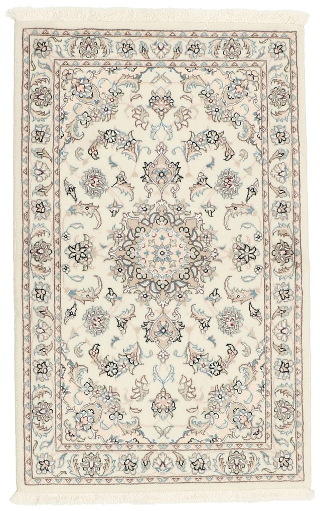 Nain Tappeto 80x130 Beige (Iran) Annodato A Mano