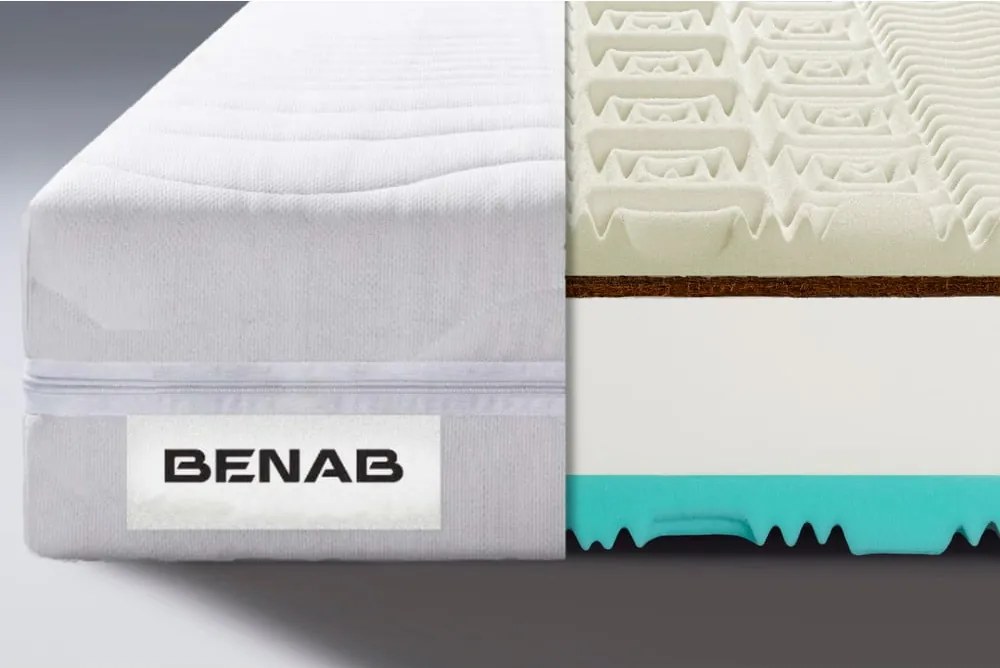 Materasso bifacciale in schiuma dura/media 140x200 cm Visco Touch - BENAB