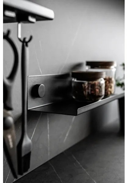 WENKO 71147800 - Mensola JET 25 x 7,5 cm nera