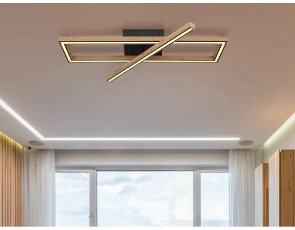 Globo 67287D1 - Plafoniera LED MANDERA LED/36W/230V marrone