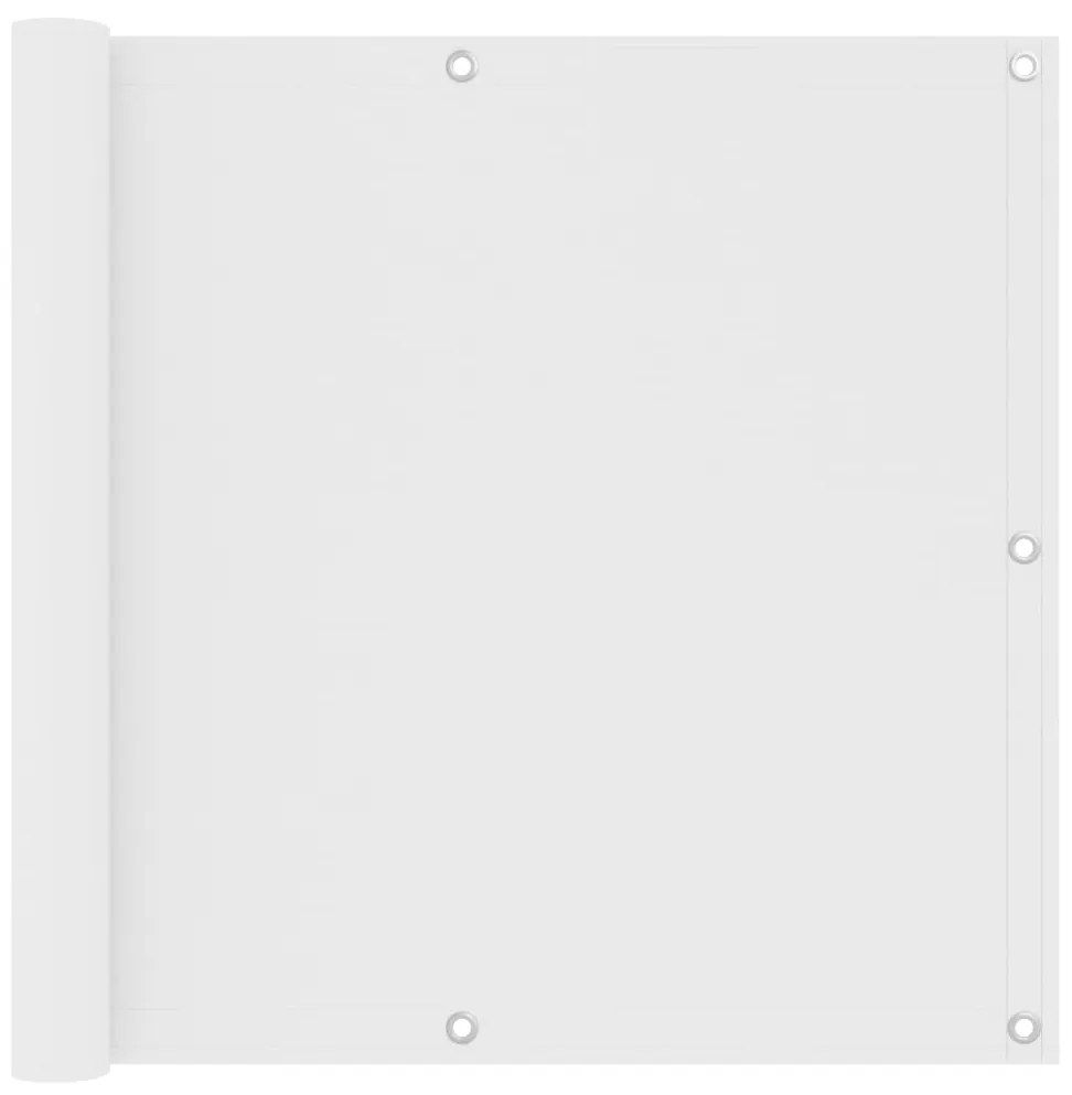 Paravento Da Balcone Bianco 90x500 Cm İn Tessuto Oxford /