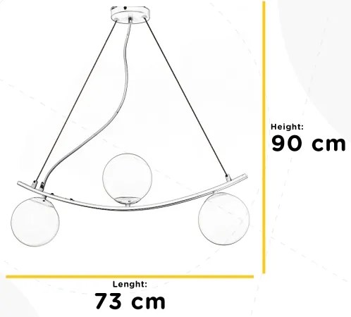 ONLI - Lampadario a sospensione con filo TRIO 3xE14/6W/230V nero