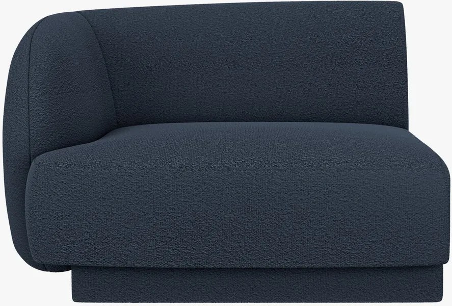 Modulo terminale Miley con bracciolo in bouclé – L90 cm