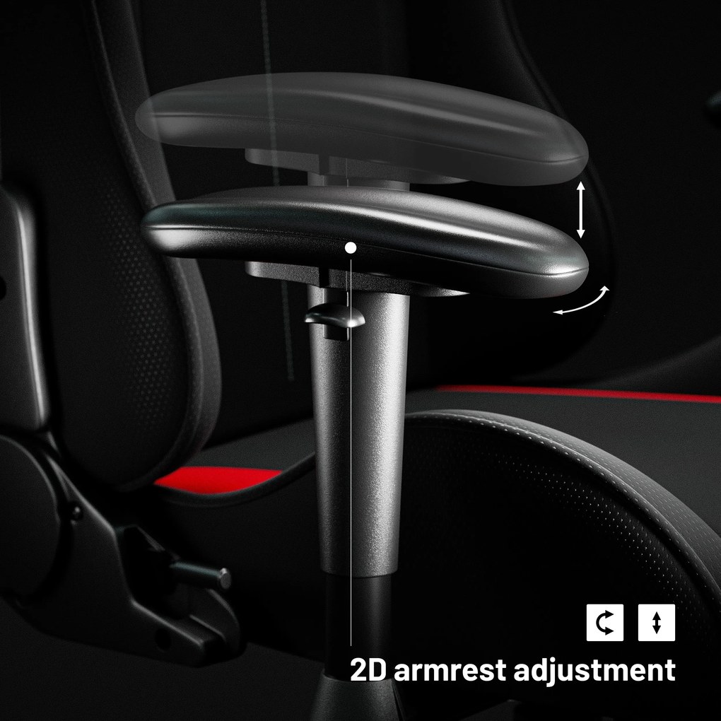 Sedia girevole da gaming Diablo X-Starter nera e rossa