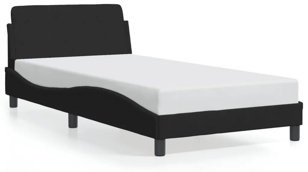 Giroletto Senza Materasso Nero 100x200 Cm İn Velluto /