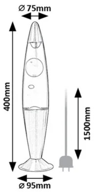 Rabalux 76107 - LED Lampada lava (lampada Astro) LOLLOPOP 3 LED/25W/230V