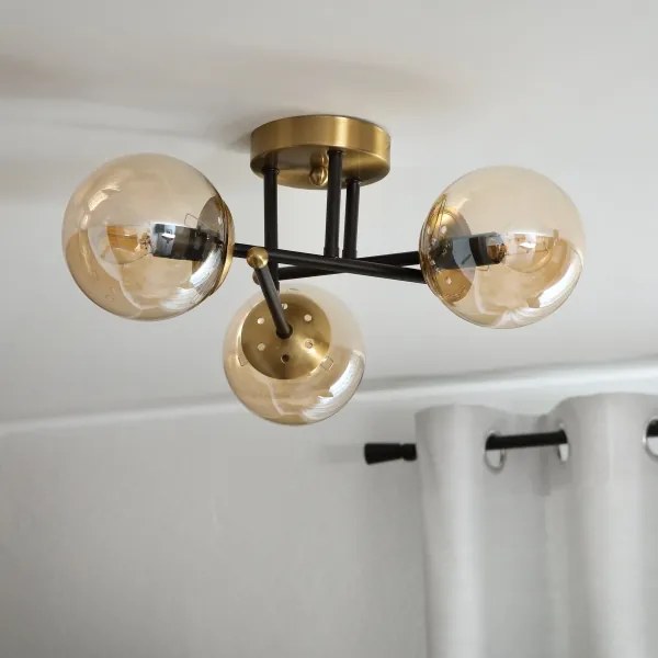 Brilagi - Lampadario a plafone MALIVA 3xE14/15W/230V in finitura oro