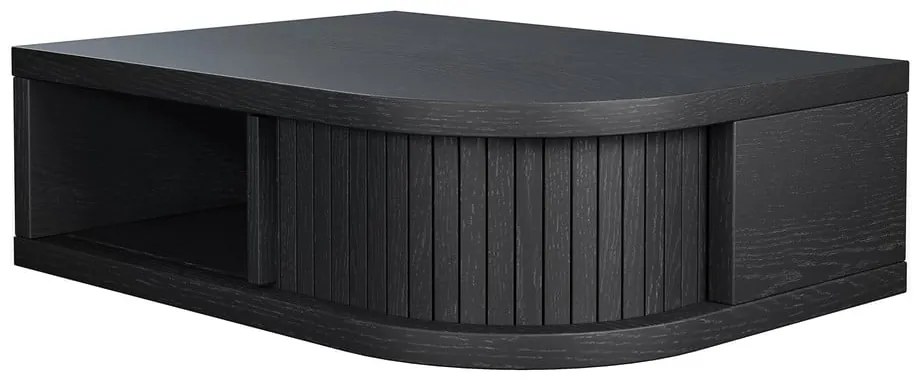 Comodino nero con effetto rovere Farsta – Woodman