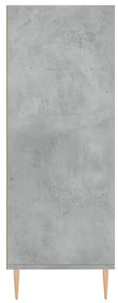 Libreria grigio cemento 69,5x32,5x90 cm in legno multistrato