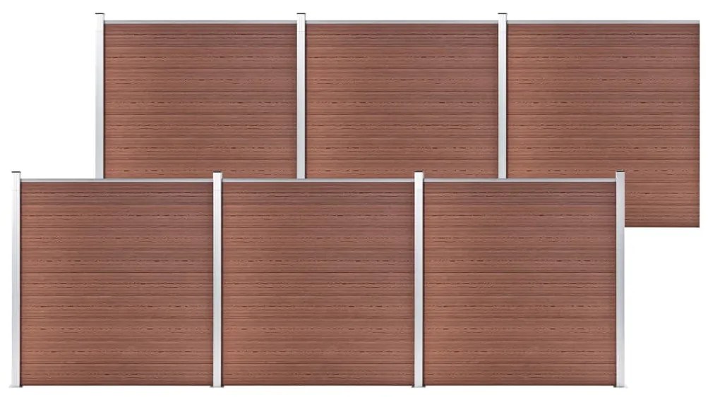 Recinzione Da Giardino İn Wpc 1045x186 Cm Marrone /