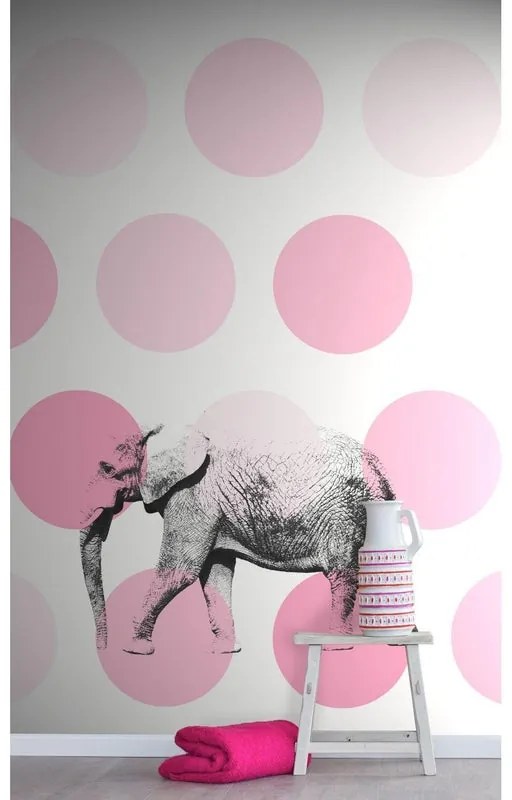 Fotomurale Elefante, rosa 186 x 280 cm