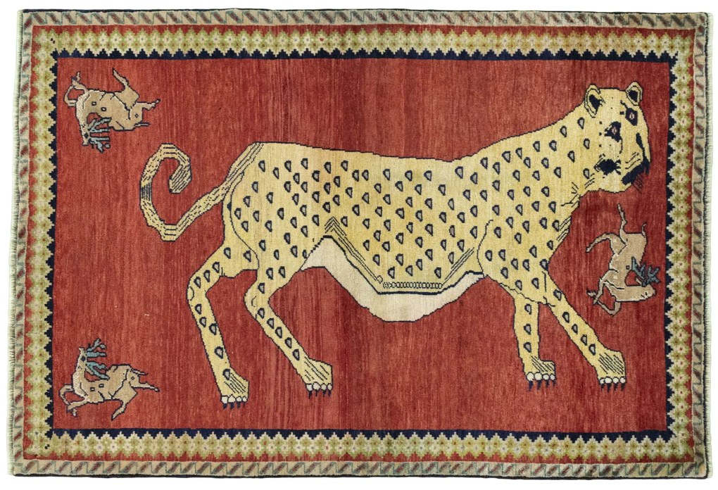 Gabbeh Tappeto persiano 210x140 Rosso (Iran) Annodato A Mano