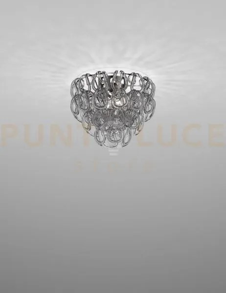 Giogali lampadadario a soffitto 40 cristallo fume' e cromo lucido 2...