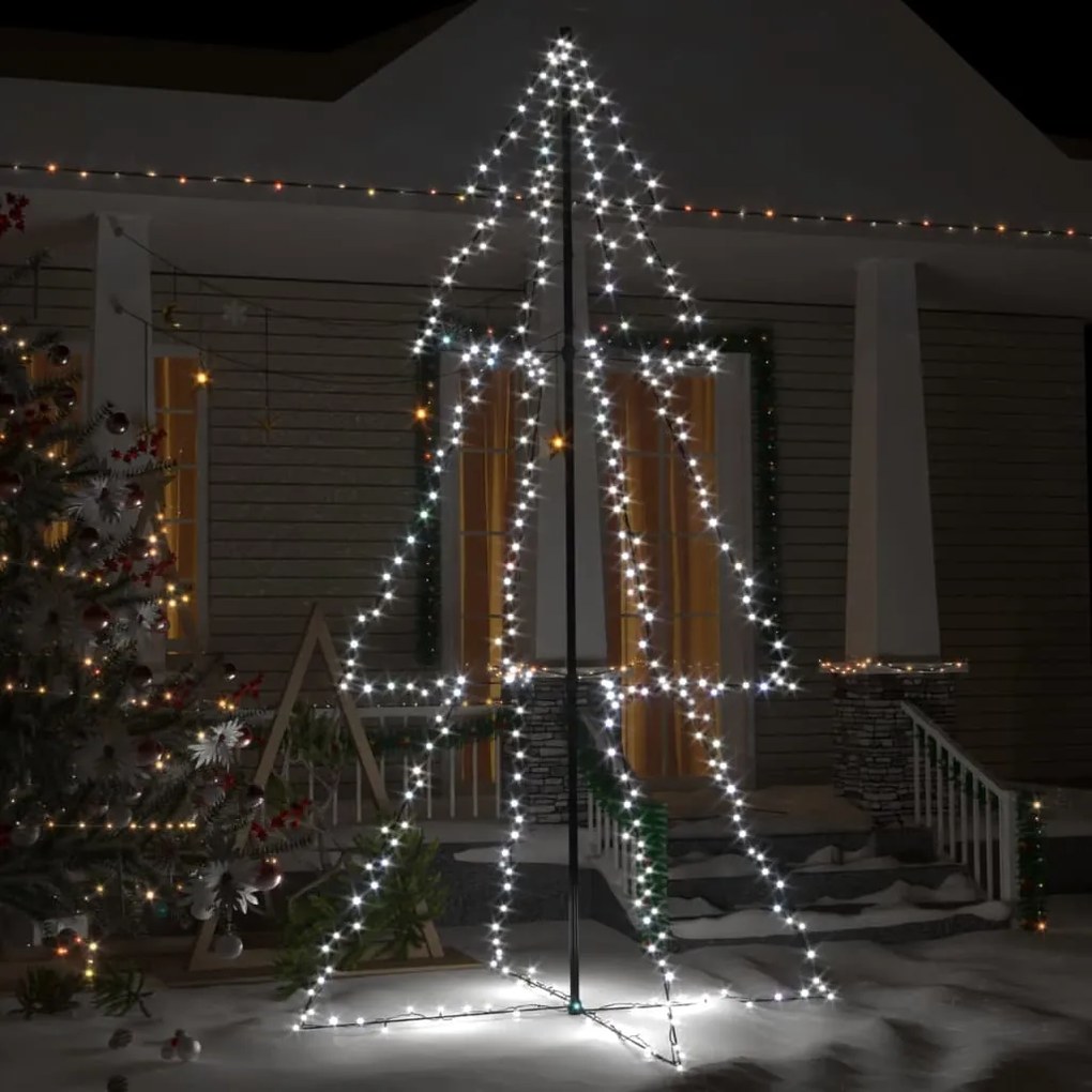 Albero di Natale a Cono con LED per Interni Esterni, Albero di Natale a Cono 300 LED per Interni Esterni 120x220 cm II