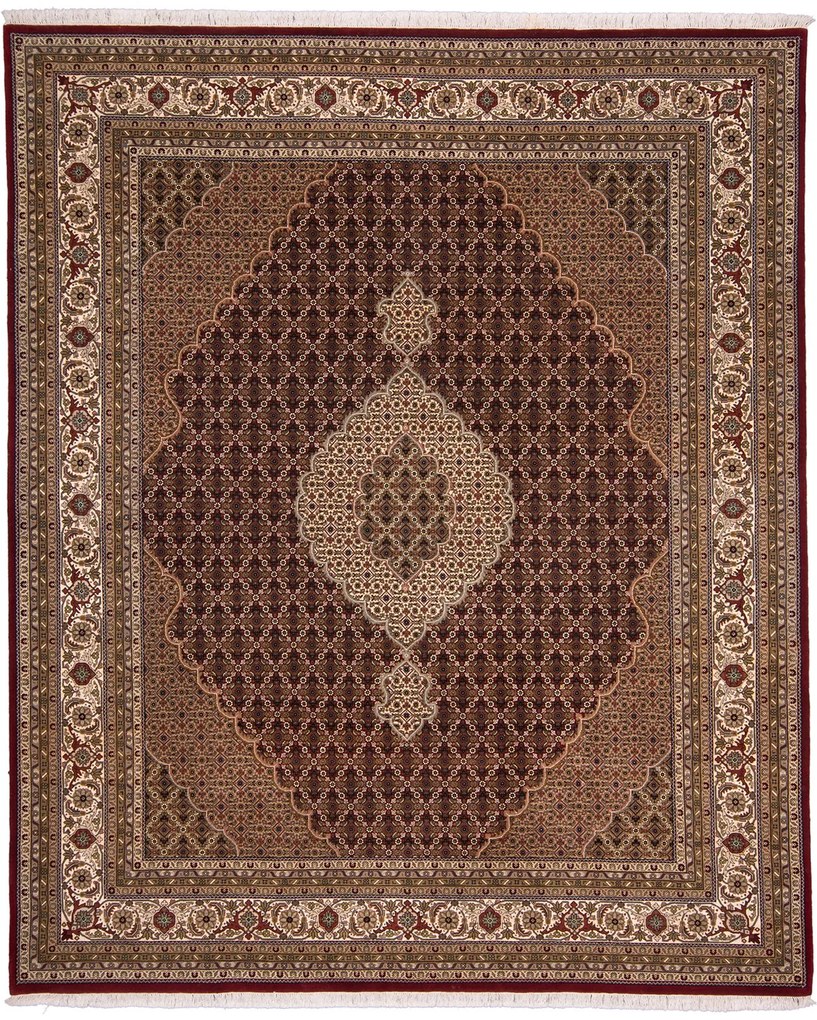 Tabriz Tappeto orientale 310 x 250 Marrone (Indian) Annodato A Mano