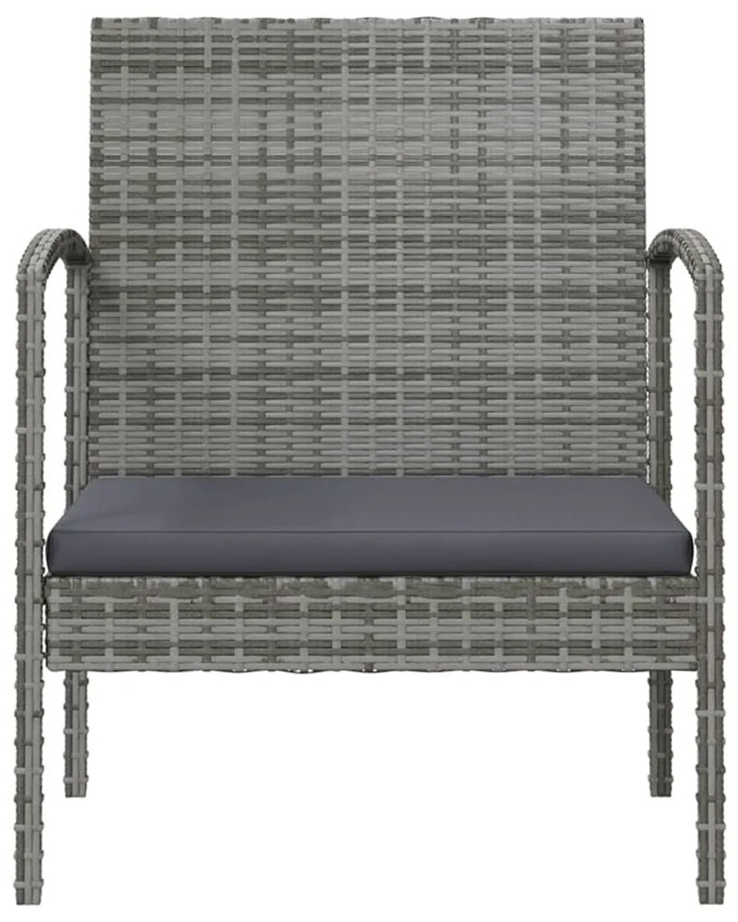 Set Divani da Giardino 16 pz con Cuscini in Polyrattan Grigio