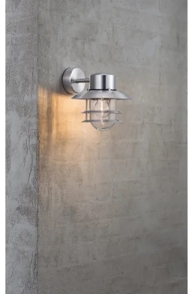 Nordlux - Applique da esterno BLOKHUS 1xE27/60W/230V IP54 argento