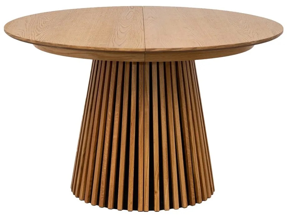 Tavolo da pranzo rotondo allungabile con piano effetto rovere ø 120 cm Osaka - House Nordic