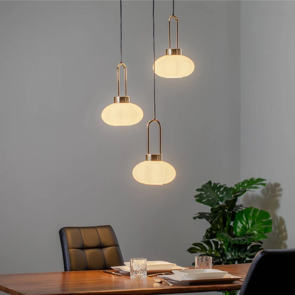 Lucea Lampada a sospensione Rezza Ø 47 cm, oro, a 3 luci