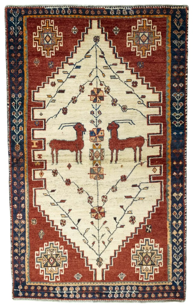 Shiraz Tappeto persiano 120 x 200 Beige (Iran) Annodato A Mano