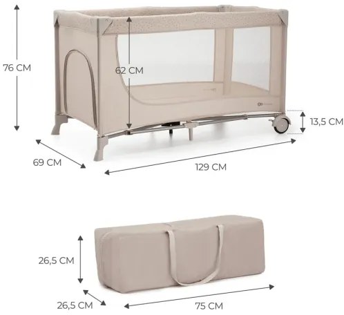 KINDERKRAFT - Culla da viaggio JOY 2 beige
