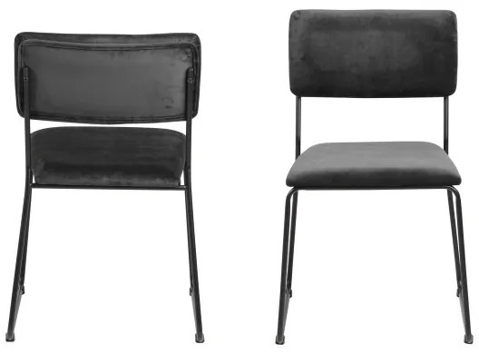 Sedia da pranzo COLE 1 pz grigio scuro