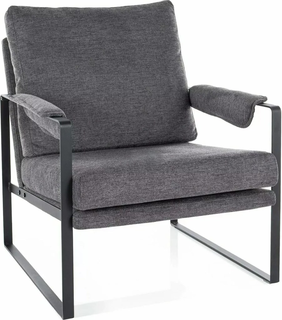Poltrona Focus Brego – grigio scuro / nero opaco