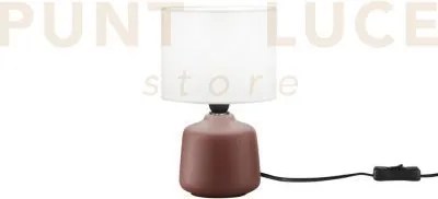 Lume burano in ceramica rosso 1 luce attacco e14 misura totale d14x...