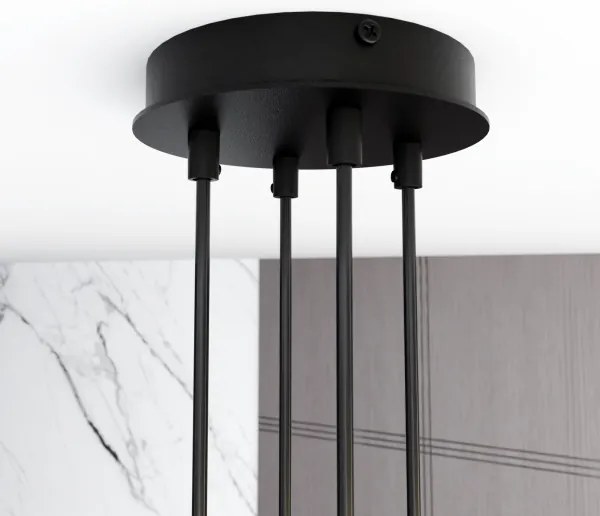 Lampadario a sospensione con filo MODUS 4xGX53/12W/230V nero