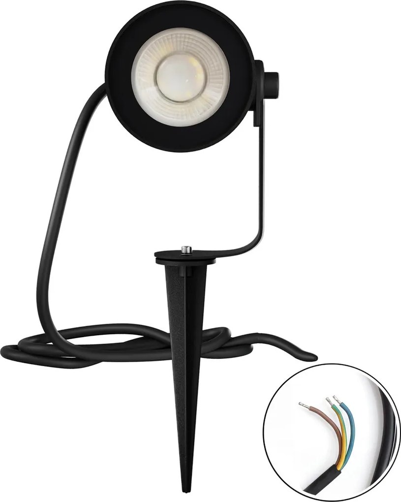 Faretto da Giardino 12W RGB+CCT IP66 con Picchetto Dimmerabile Colore RGB+CCT