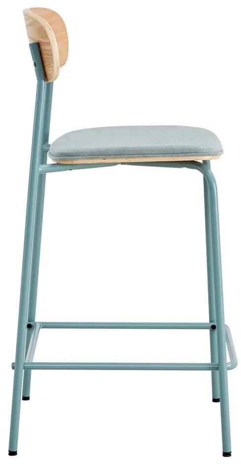 Set di 2 sgabelli da bar in colore blu-naturale (altezza seduta 66 cm) Adriana - Marckeric