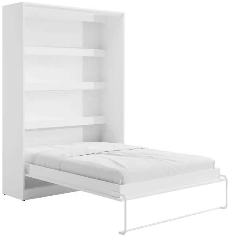 Letto estraibile 140 x 200 cm Apertura verticale manuale Con LED Bianco - RAPILI