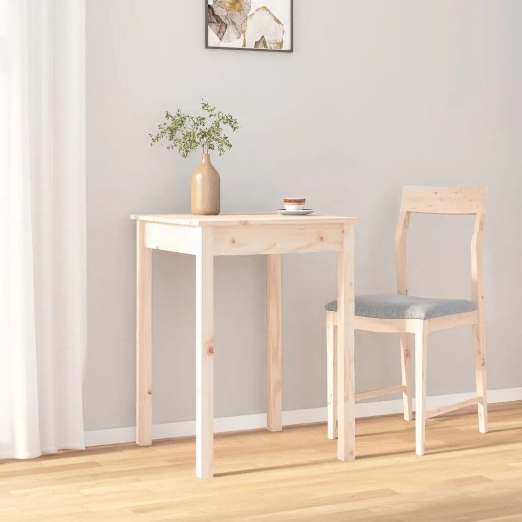 Tavolo da pranzo 55x55x75 cm in legno massello di pino