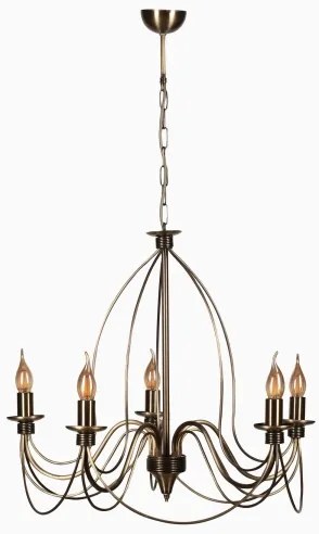 Lampadario CLASSIC a catena, 5xE14/40W/230V, finitura bronzo