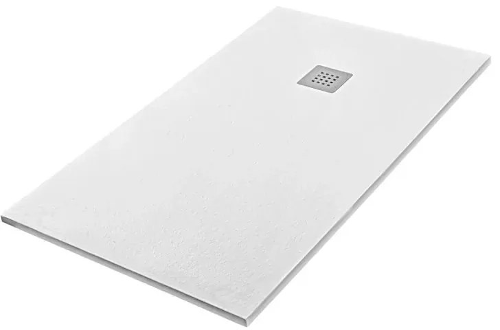 Piatto doccia 90x140 in resina riducibile bianco effetto pietra - Karen