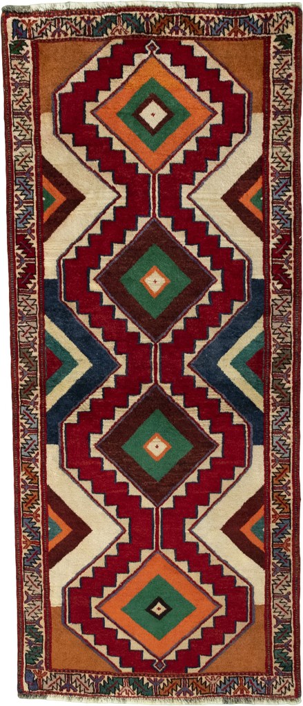 Gabbeh Tappeto 200x80 (Iran) Annodato A Mano