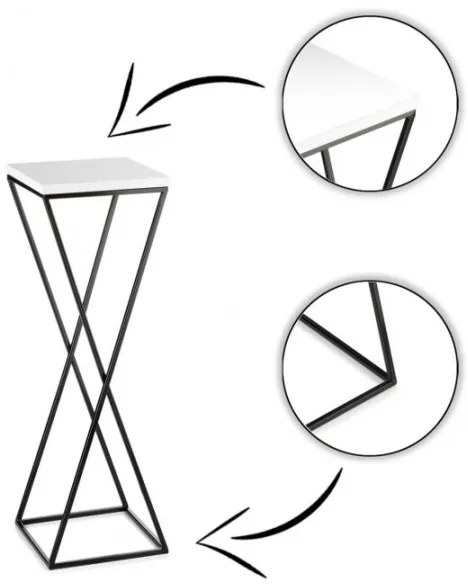 Portafiori LOFT 70x24 cm nero/bianco