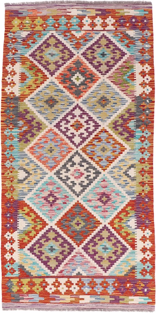 Kilim Tappeto orientale 100 x 200 (Pakistan) Annodato A Mano