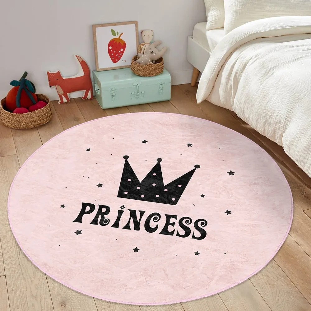 Tappeto rosa per bambini ø 120 cm Comfort - Mila Home