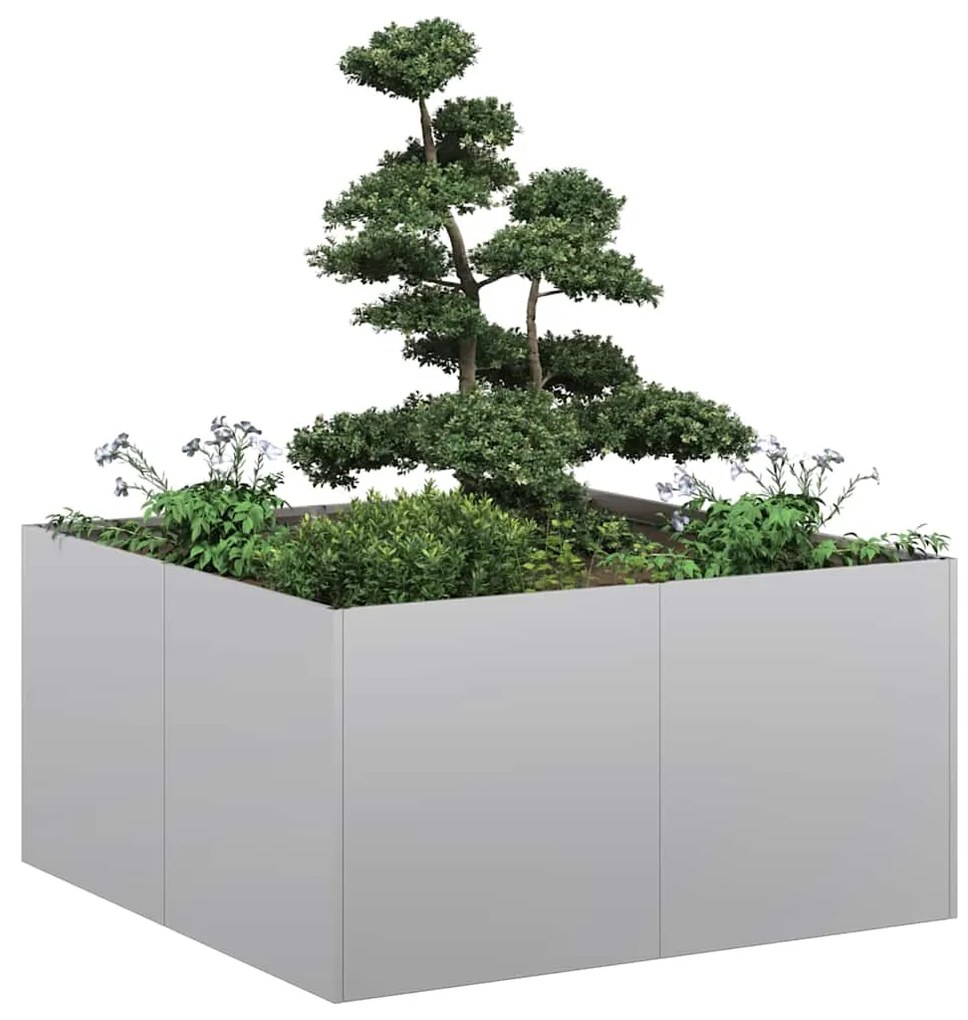 Fioriera 80x80x40 Cm İn Acciaio Zincato /
