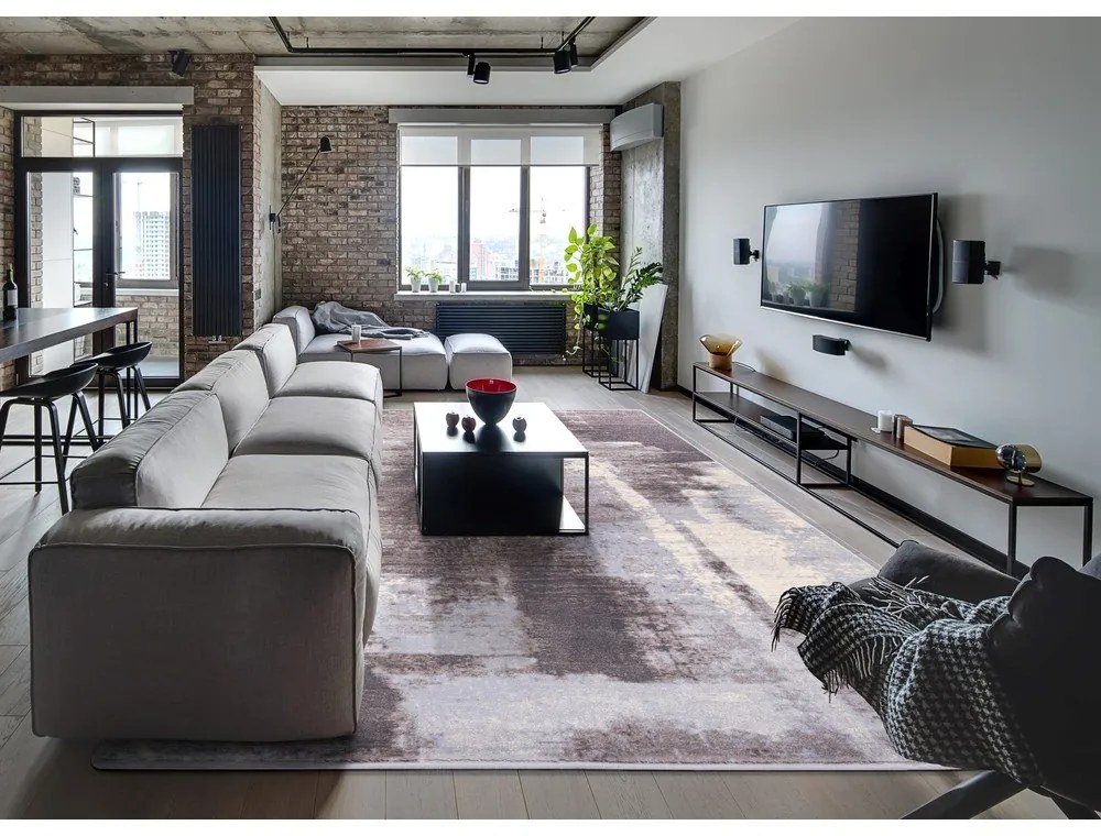 Tappeto in lana grigio 200x300 cm Mist - Agnella